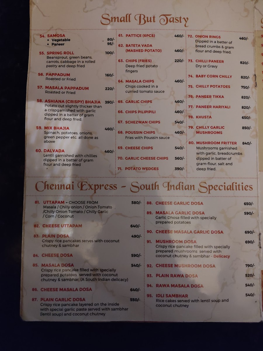 Menu - Ashiana photo 1